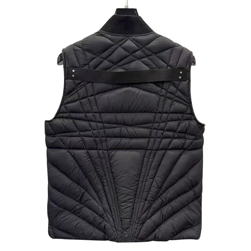 Piumino da donna Nuovo gilet imbottito in piuma d'anatra bianca 90 per l'autunno 2025 Piumini senza maniche slim fit con cerniera cappotto spesso y2k