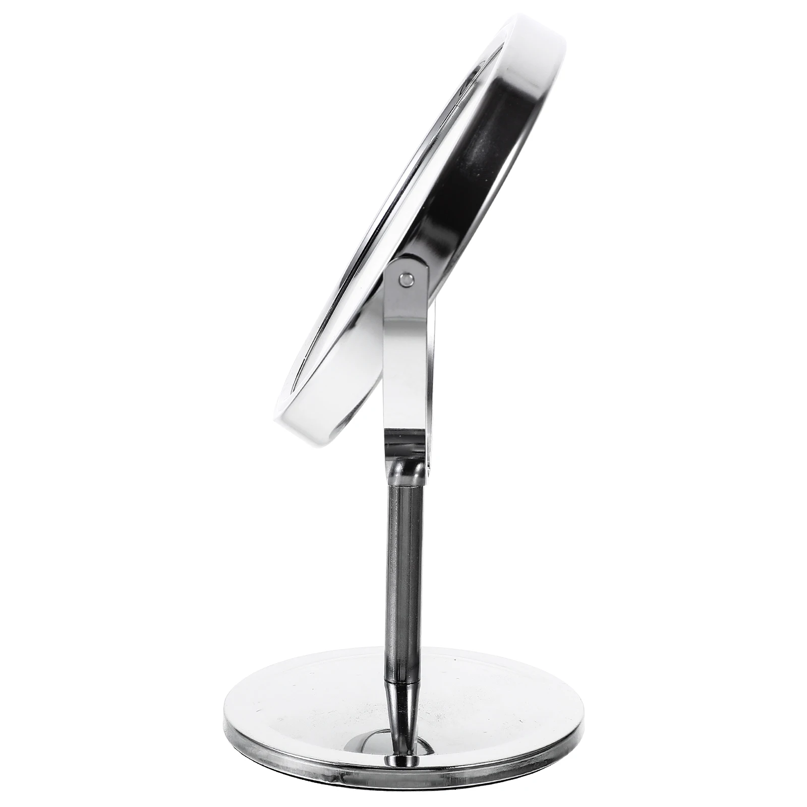 

Round 4 Inch Silver Makeup Mirror Tabletop Vanity with 360 Rotation for Bedroom Bathroom Desk Personal Mirrors