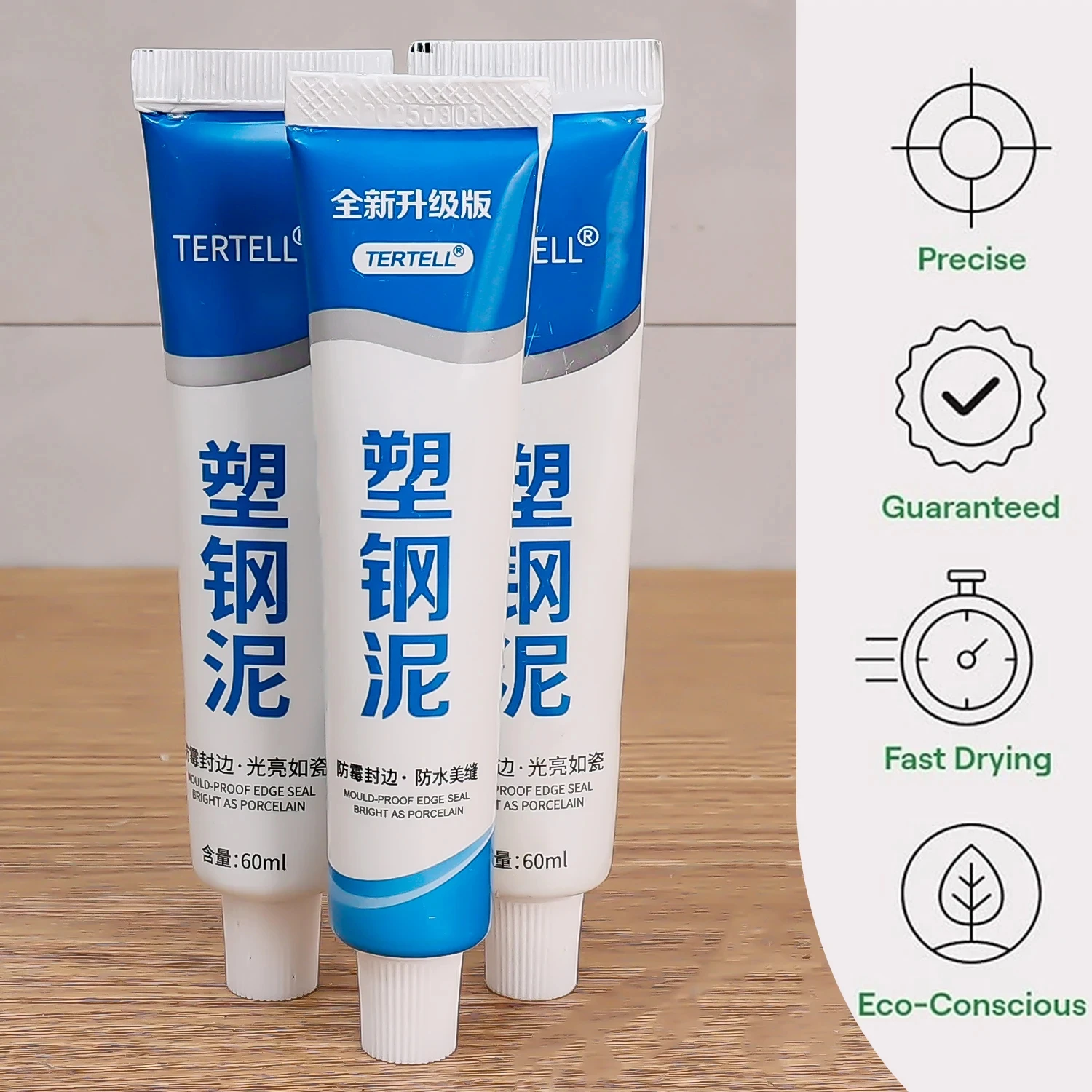 60 ml Mehrzweck-Silikon-Dichtstoff, wasserdicht, Dichtungsmasse, schimmelfest, schnell trocknend, Keramikkleber, Glaskleber, Badezimmer, Küche