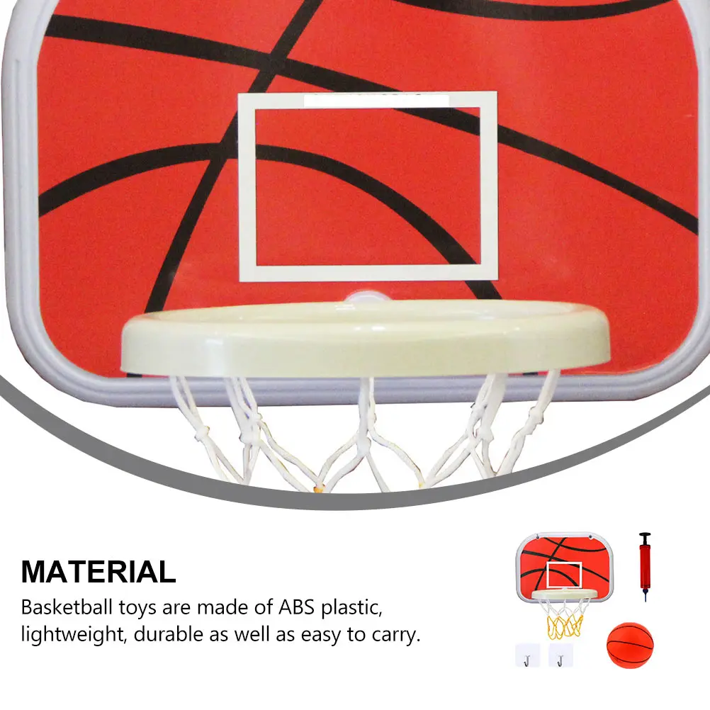 

1 set Wall Mounted Basketball Hoop Kids Toy Indoor Mini Game ABS Plastic Safe Use Gift Kindergarten Toy Ball