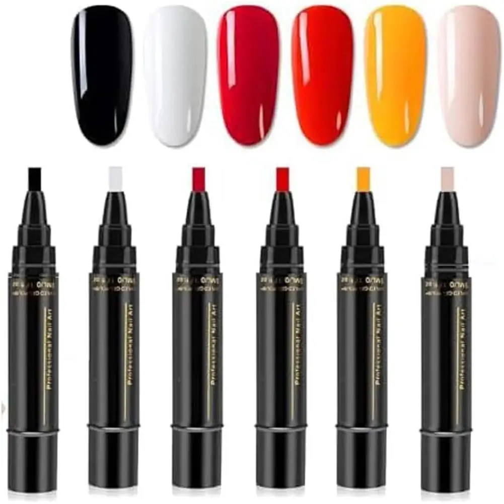 6 Pçs/set Gel DIY Esmalte Rosa Brilhante Semi Permanente Soak Off UV LED Gel Verniz Nail Art Design Manicure Kit