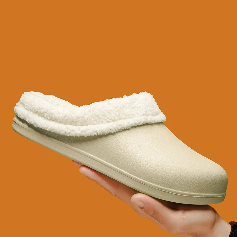 Couple Cotton Slippers Thickly Padded and Thickened for Winter Suitable for Wearing Outside Lightweight Slip-Resistant and Warm