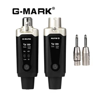 Sistema con micrófono inalámbrico G-MARK GX1.1, adaptador UHF XLR, transmisor y receptor de Audio de 16 canales para condensación de energía fantasma de 48V