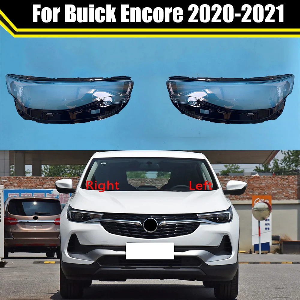 Front Car Protective Headlight Glass Lens Cover Shade Shell Auto Transparent Light Housing Lamp Case For Buick Encore 2020 2021