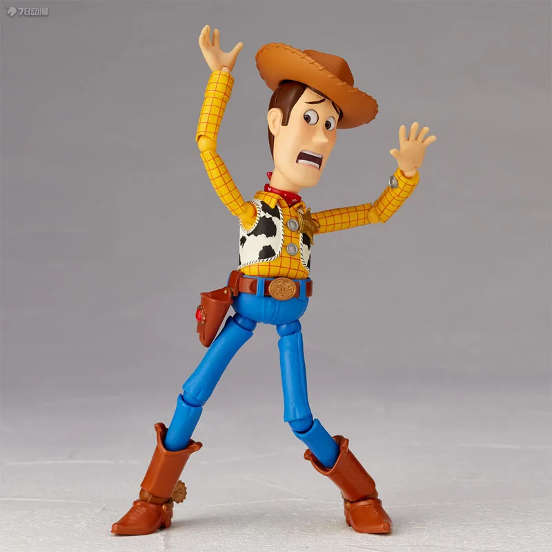 Kaiyodo genuíno revoltech anime figuraokusatsu woody ver1.5 figura de ação brinquedo para meninos crianças presente modelo colecionável ornamentos