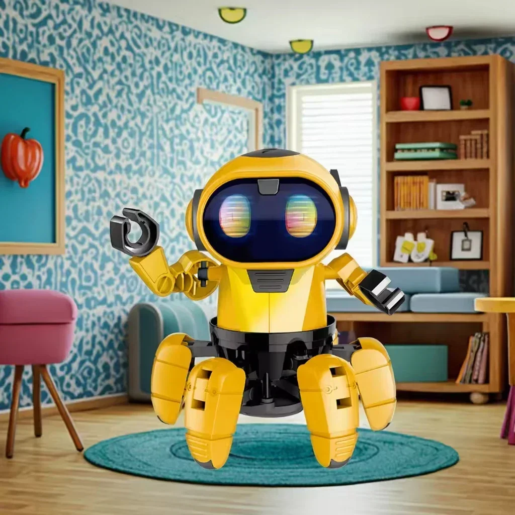 Gesture Sensing RC Robot Toy Interactive Robot with Lights Music STEM Educational Gift for Kids Boys Girls Learning Fun Play Toy