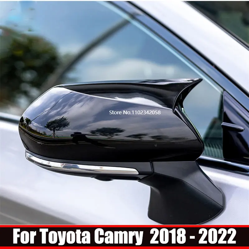 

ABAIWAI 3D полоски для Toyota Camry Xv70 2018-2020 2022 2023, автомобильное зеркало заднего вида из углеродного волокна, боковая крышка крыла, защитный чехол