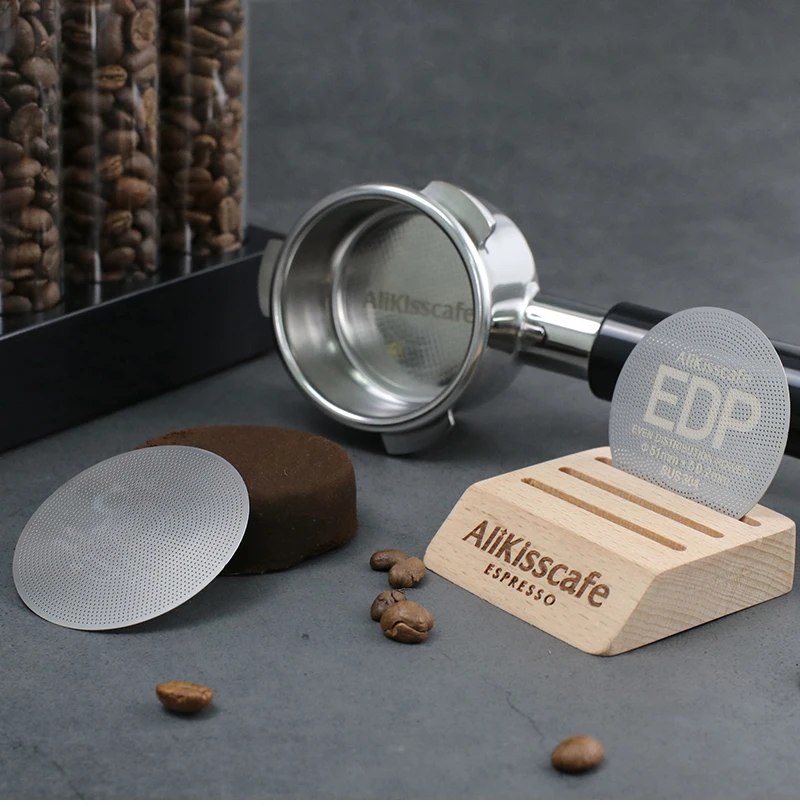 Alikisscafe Kaffee Puck Bildschirm 0,2mm Espresso Filter 51mm 53,5mm 58,5mm Für Delonghi Breville Siebträger Zubehör barista Werkzeug – Detail 11