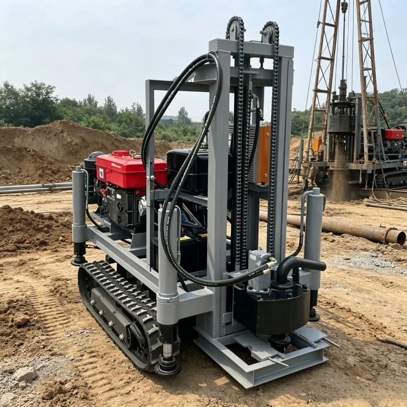 Diesel Hydraulic Crawler Drill Rig 100m-300m Depth with Core Sampling Capability for Geotechnical Field Investigation