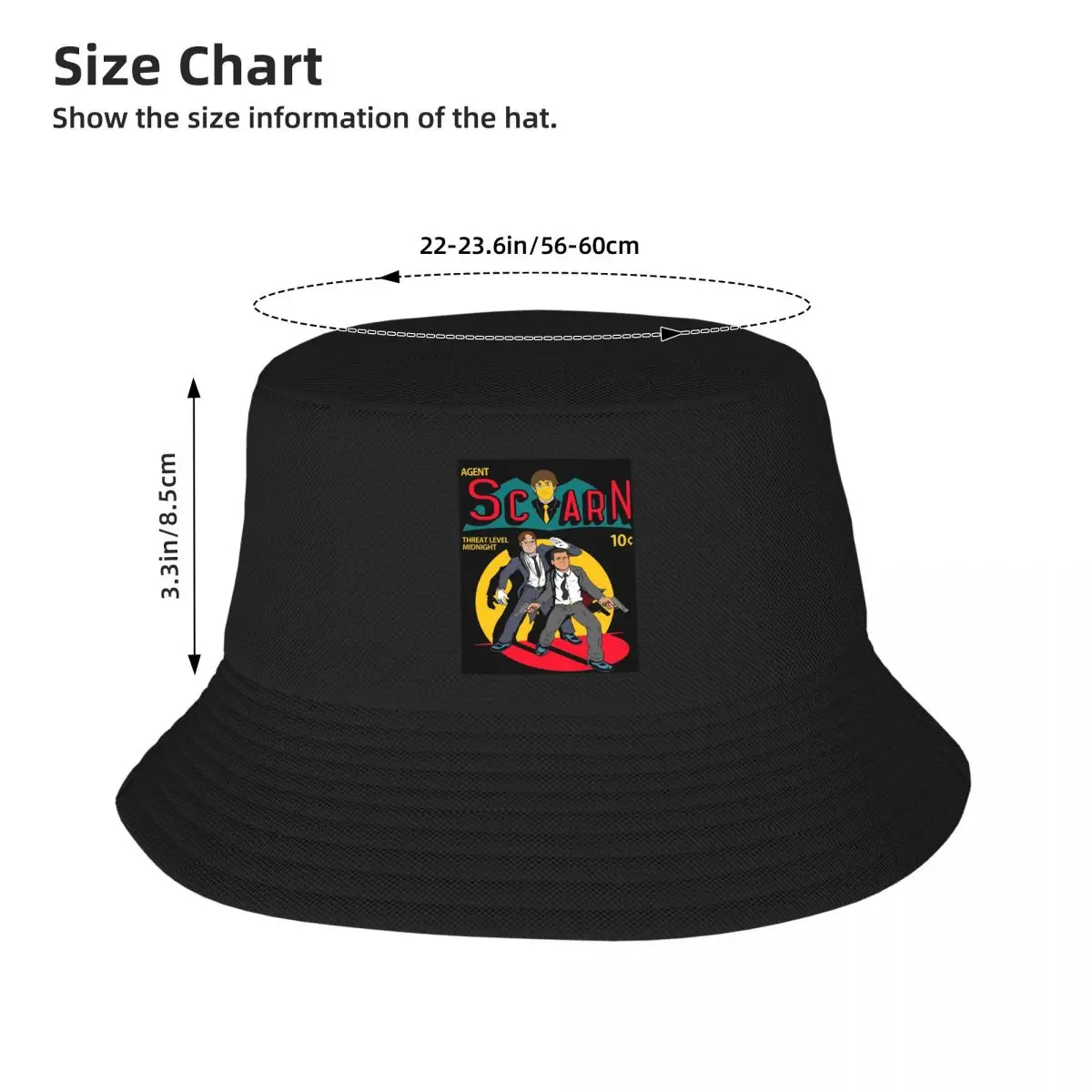 Agent Scarn Comics Bucket Hat Panama For Kids Bob Hats Fashion Fisherman Hats Summer Beach Fishing Unisex Caps