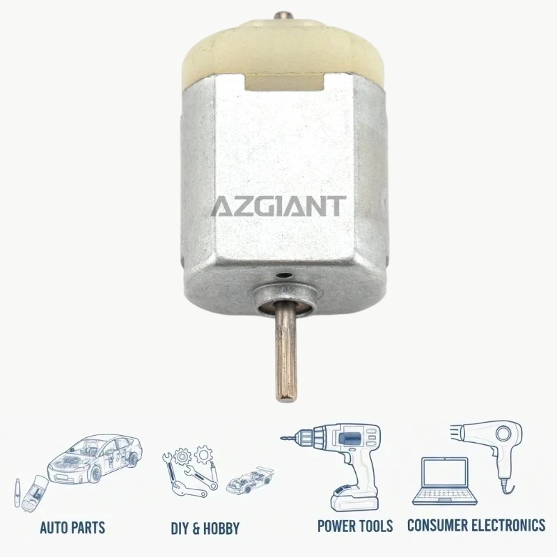 AZGIANT Micro Motor DC 12V 40mm Axis Low Noise Anti-Rust for Car Lock Block Inner Motor Replace&DIY Toy Special Offer