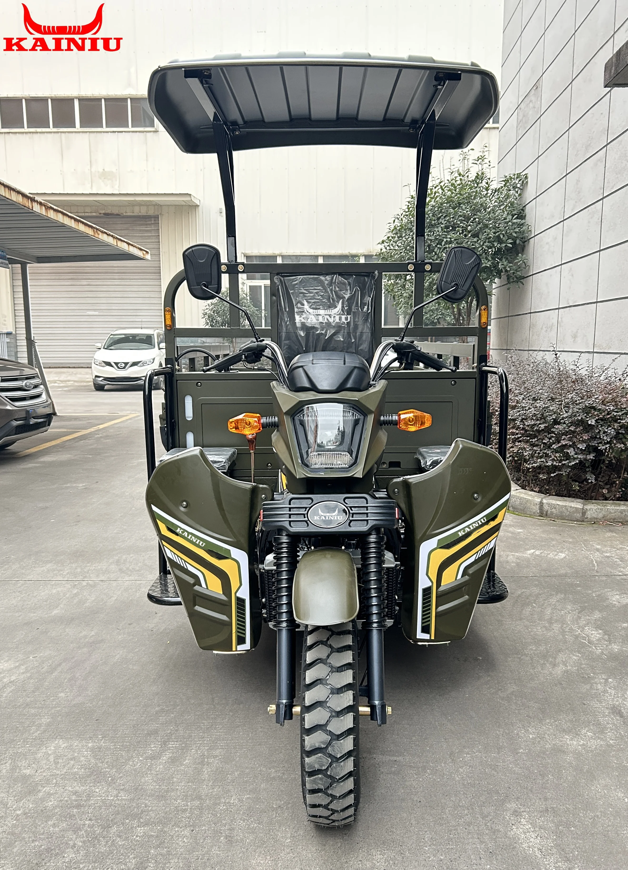 Custom Design Global Distributors Wanted 3-wielige motorfietslading KAINIU Nieuwe Q3 met geluid en dakschijf Driewieler met hoge capaciteit