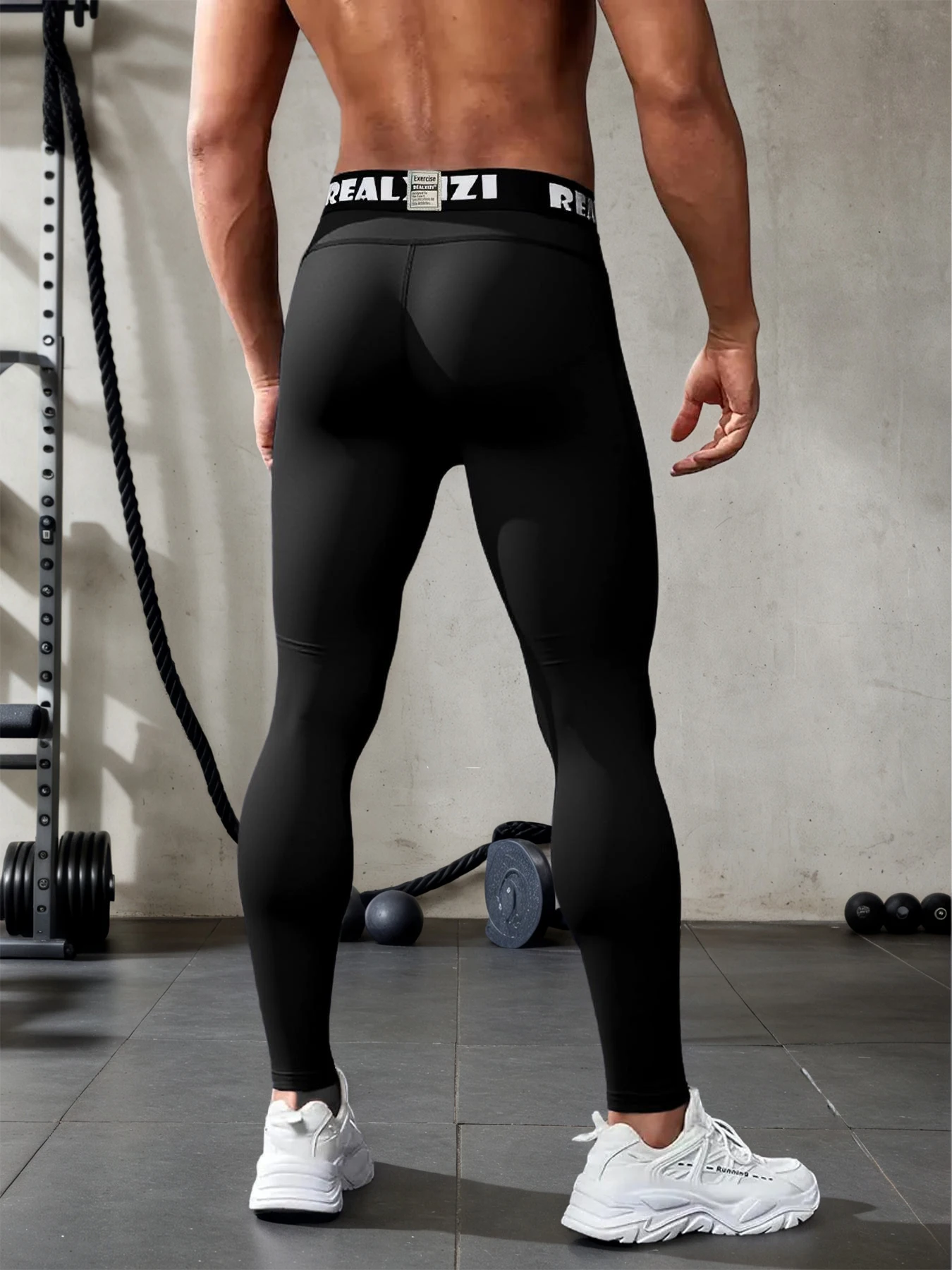 Mens Compression Leggings Sports Pants Running Workout Gym Tights Pants Quick Drying Fitness Jogging Training Stretch Pants
