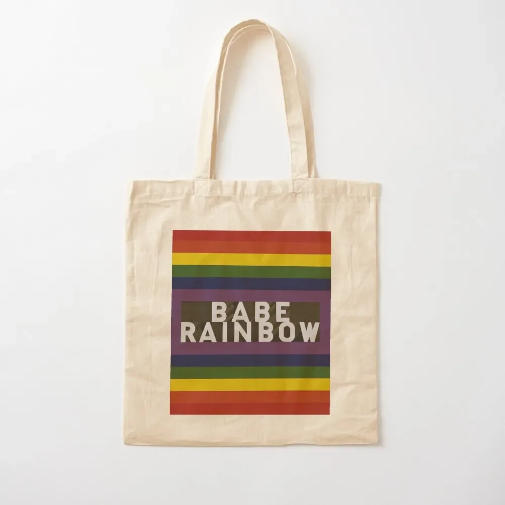 Babe Rainbow Tote Bag custom canvas bag canvas tote supermarket folding bag