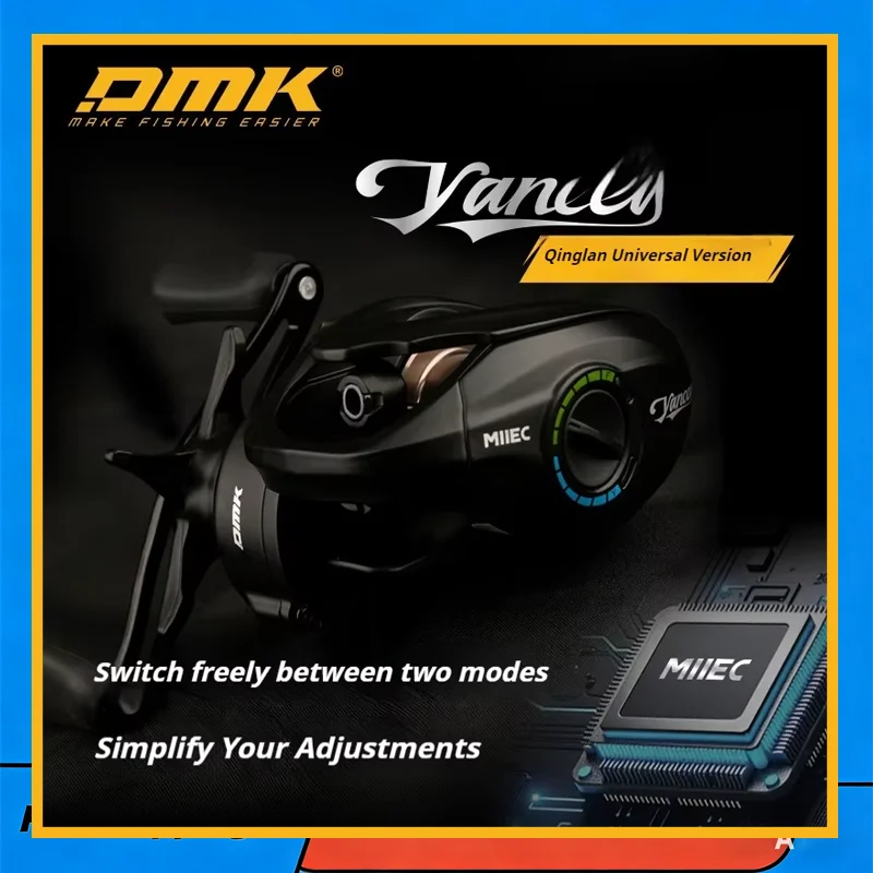 Dmk Yanxi Qinglan Universal Edition 8,5 Übersetzungsverhältnis DC MIIEC Intelligente Dual-Mode Angelrolle mit Endlosbremse und langem Wurf – Geschenk