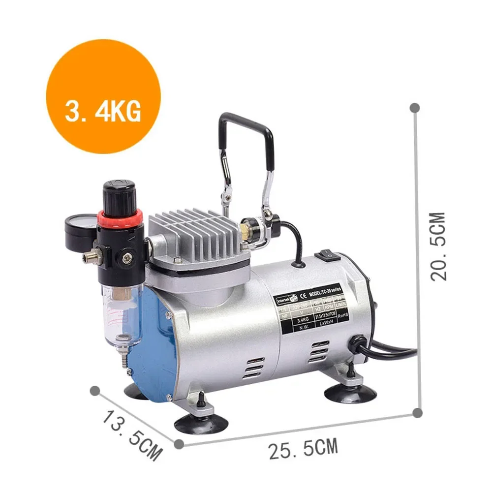 TC-20B 220V 23-25 L/ Min 1/5hp Small Airbrush Compressor Small Vacuum Pump Airtight Pump