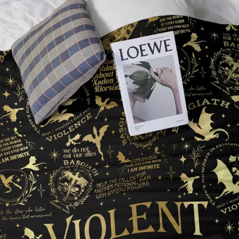 بطانية الفانيلا بطانية لهب الحديد، بطانية رمي التنين المريحة، بطانية القراءة الكتب الخيالية