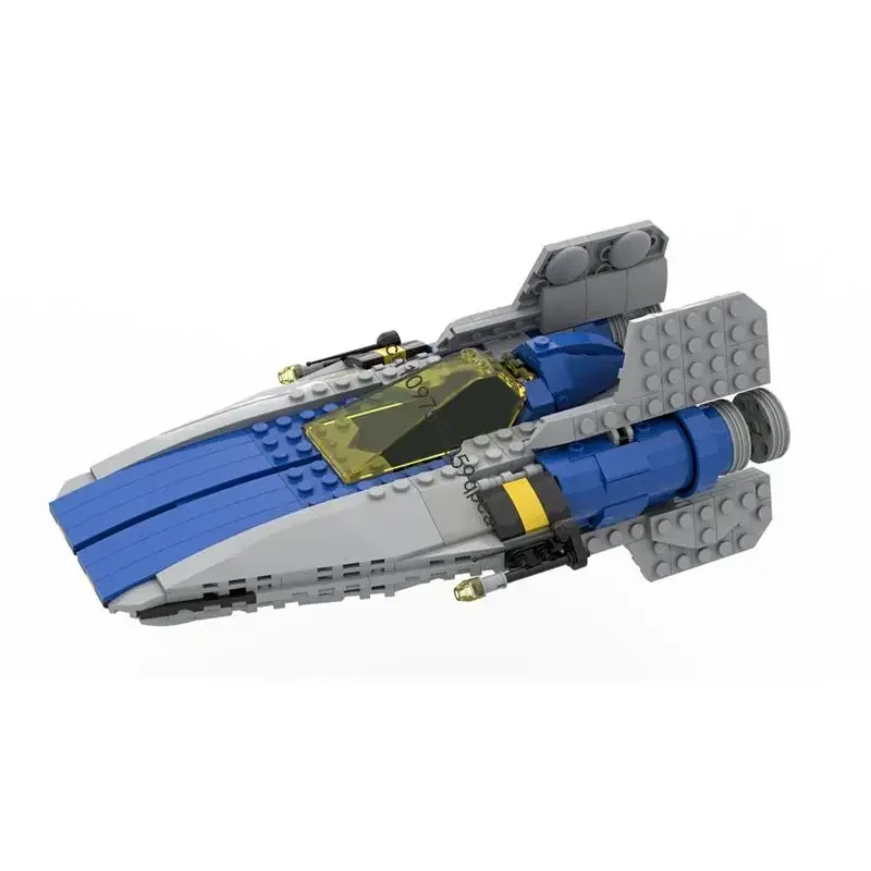 

New 808Pcs Popular Space Technology Series Moc Galaxy Starfighter Model Custom Puzzle Diy Creative Ideas Kids Toy Birthday Gifts