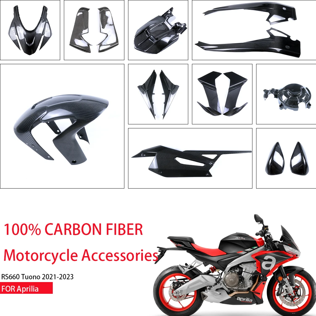 

Motorcycle Fairings kits For Aprilia RS660 Tuono 2021-2023 100% Pure Carbon Fiber Panel Cover Guard Protector Parts Accessories