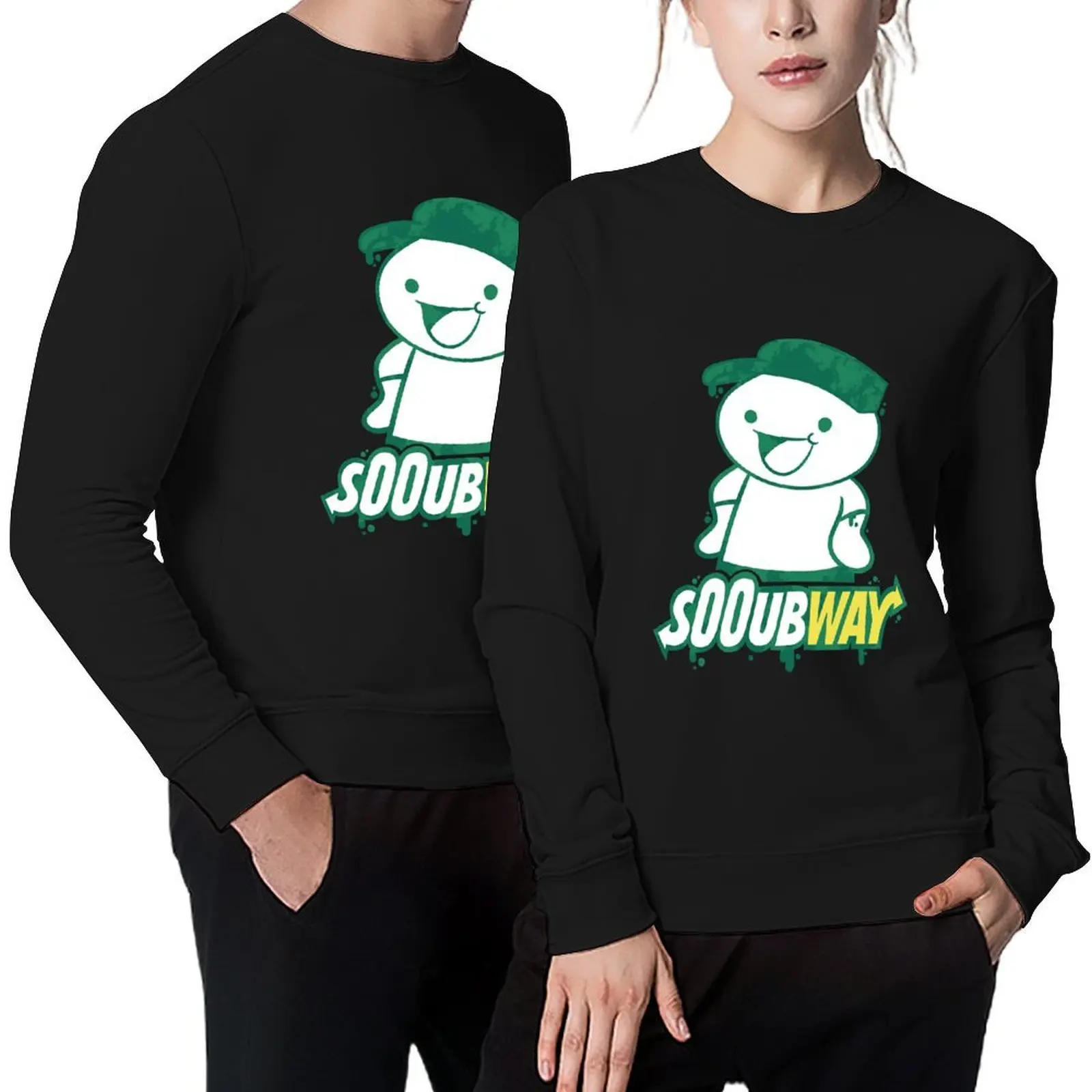 The Odd1sOut Sooubway الكتابة على الجدران البلوز الملابس للرجال الملابس الكورية ملابس الرجال بلوزات مقنعين