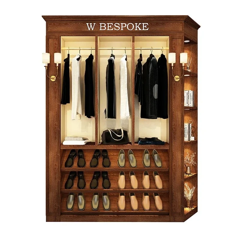 

Beautiful European retro men's high-end suit display cabinet