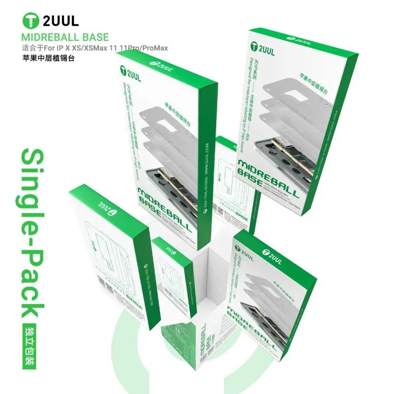 2UUL BH41 Set Piattaforma Magnetica per Reballing BGA per Riparazione CPU di iPhone X XS XS Max 11Pro 11ProMax, Strumento per Applicazione Stagno