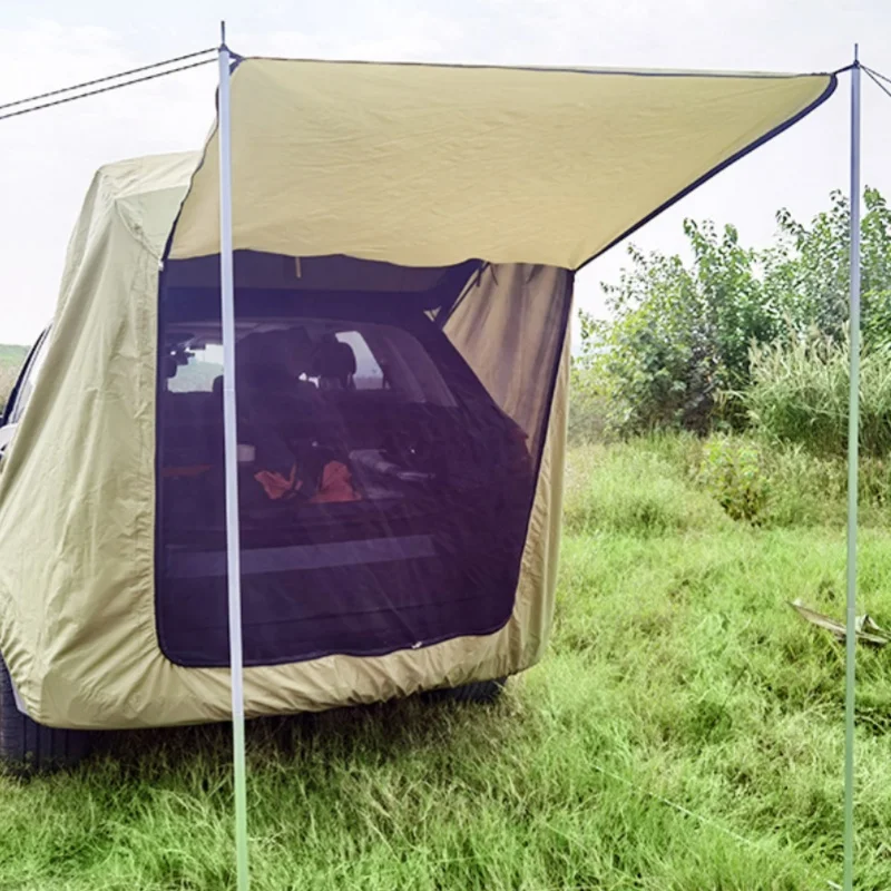 Outdoor Car Rear Tent Camping Camping Canopy Car Roof Extension Tent Sunshade And Rain Protection Car Rear Tent