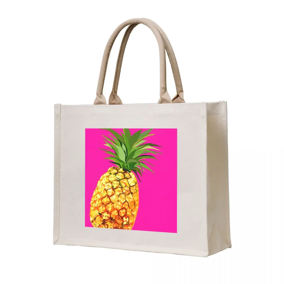 

Hot pink pineapple Tote Bag ecological bags Big bag tote bags aesthetic custom fabric bag