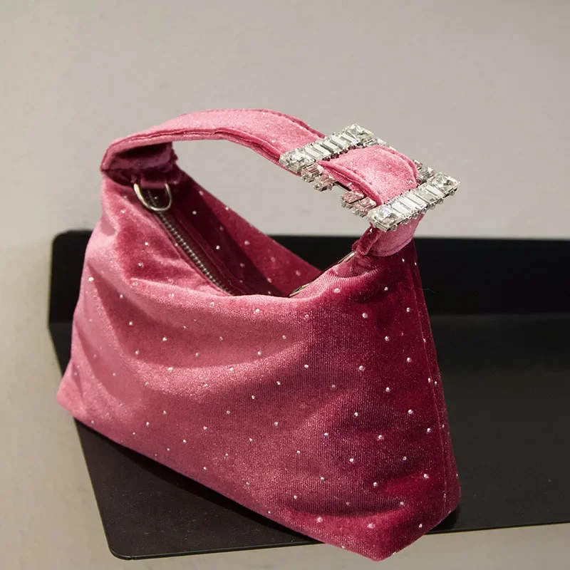 

Роскошная бархатная женская сумка в горошек ярких цветов с бриллиантами, дизайнерские сумки для женщин, элегантная вечерняя свадебная вечерняя сумка через плечо