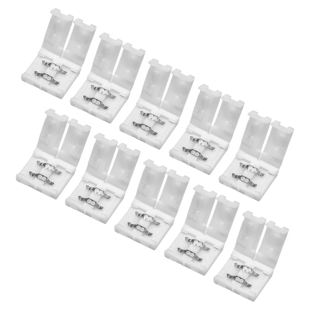 White LED Strip Connector No Soldering Required Plastic Housing Design Easy Installation Injection Support White