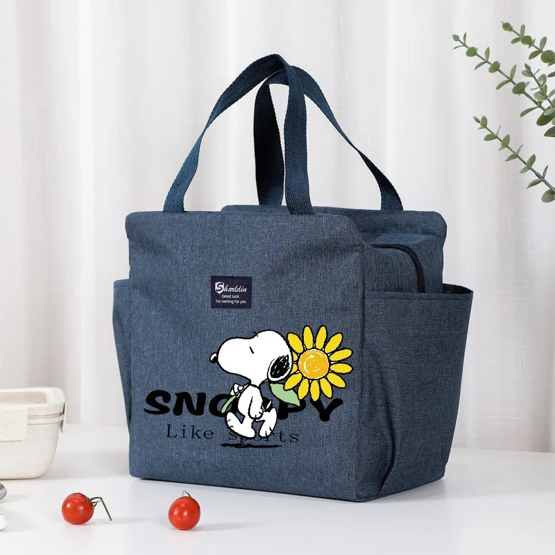 Snoopy Portable Lunch Drink Carrier Insulated Bag Fresh Cooler Pouch Food Thermal Box Tote Picnic Container Bags Cute Kids Gift