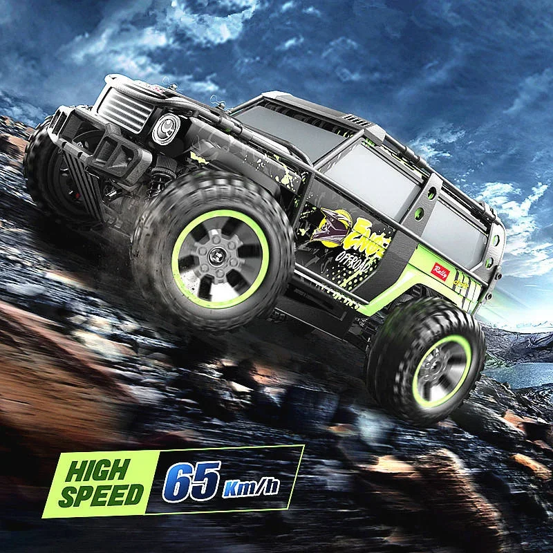 204E 1/10 Scale Remote Control Four-Wheel Drive 2.4G Brushless 50-60KM/H High Speed 4CH All-terrain RC Car Kids Toys