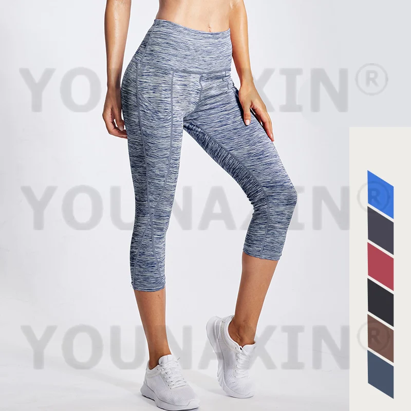 المرأة برو اليوغا اقتصاص السراويل رياضة التدريب ضيق اللياقة البدنية الملابس الدراجات تشغيل السراويل الرياضية طماق M L XL 2XL 3XL 4XL #2