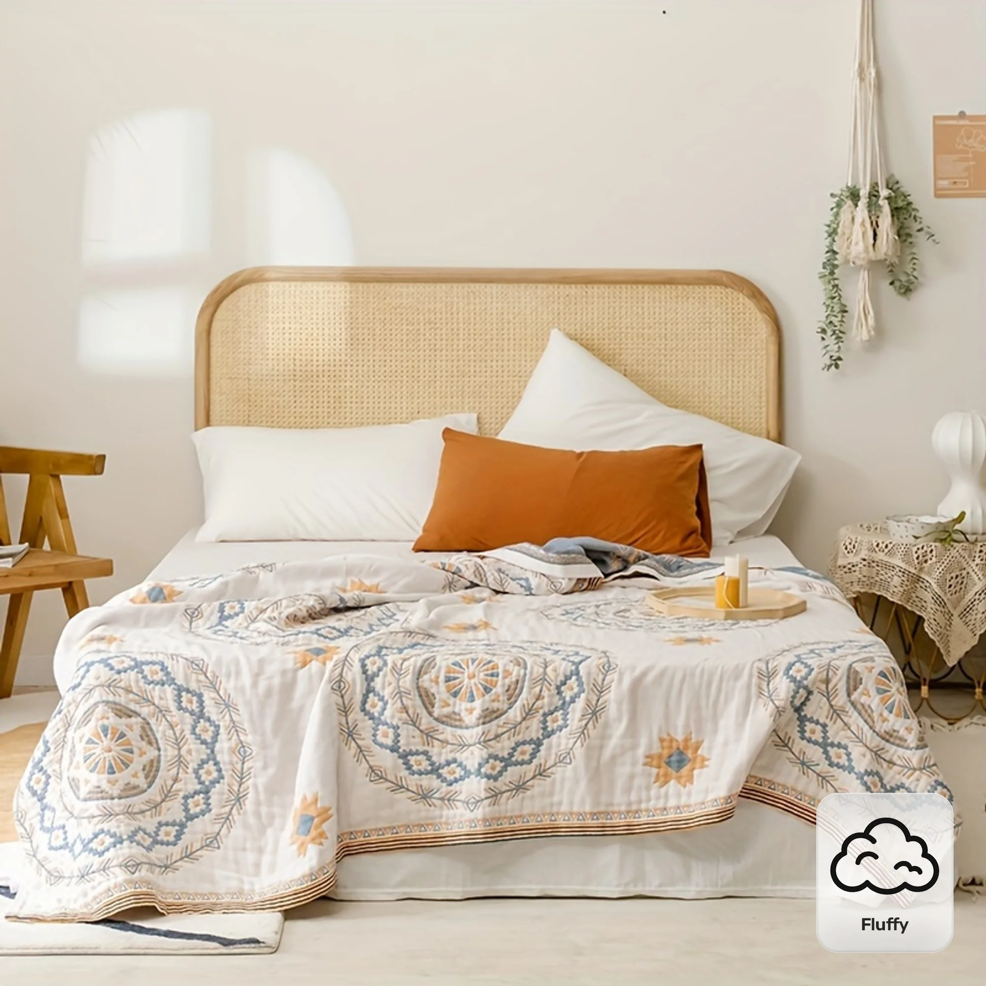 

Pure Cotton Japanese Style Mukka Gauze Towel Blanket - Summer Lightweight Cover for Air Conditioning & Nap Single/Dual Use