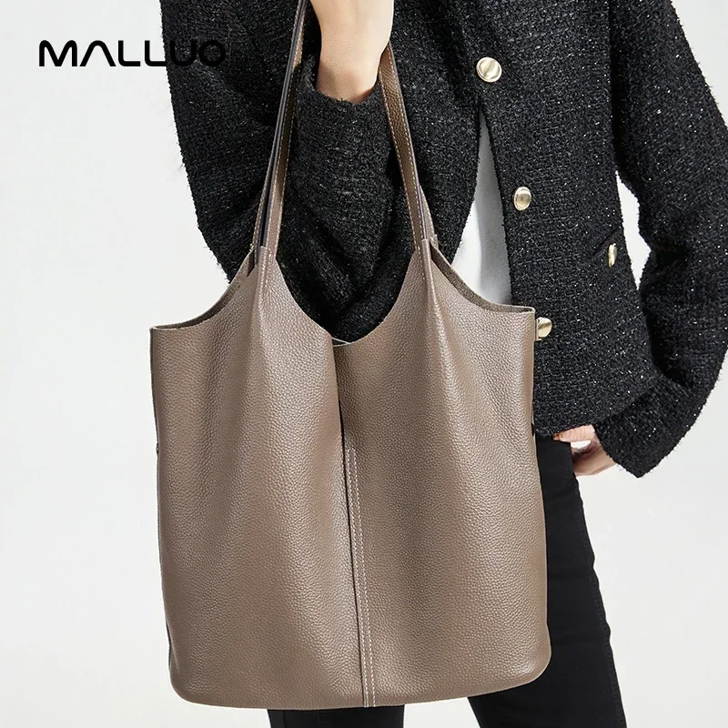 المرأة جلد البقر دلو حقيبة السيدات موضة فاخرة الطبيعية حقيقية جلد البقر حقائب كتف سيدة حقائب اليد عادية للإناث