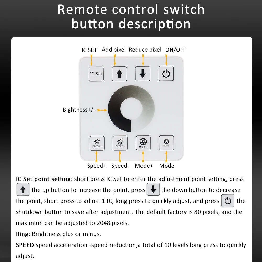 10M 15M DC24V WS2811 Horse Race LED Strip 120Leds/M Running Water Flowing Light with Touch Panel Controller Warm Cool White Set