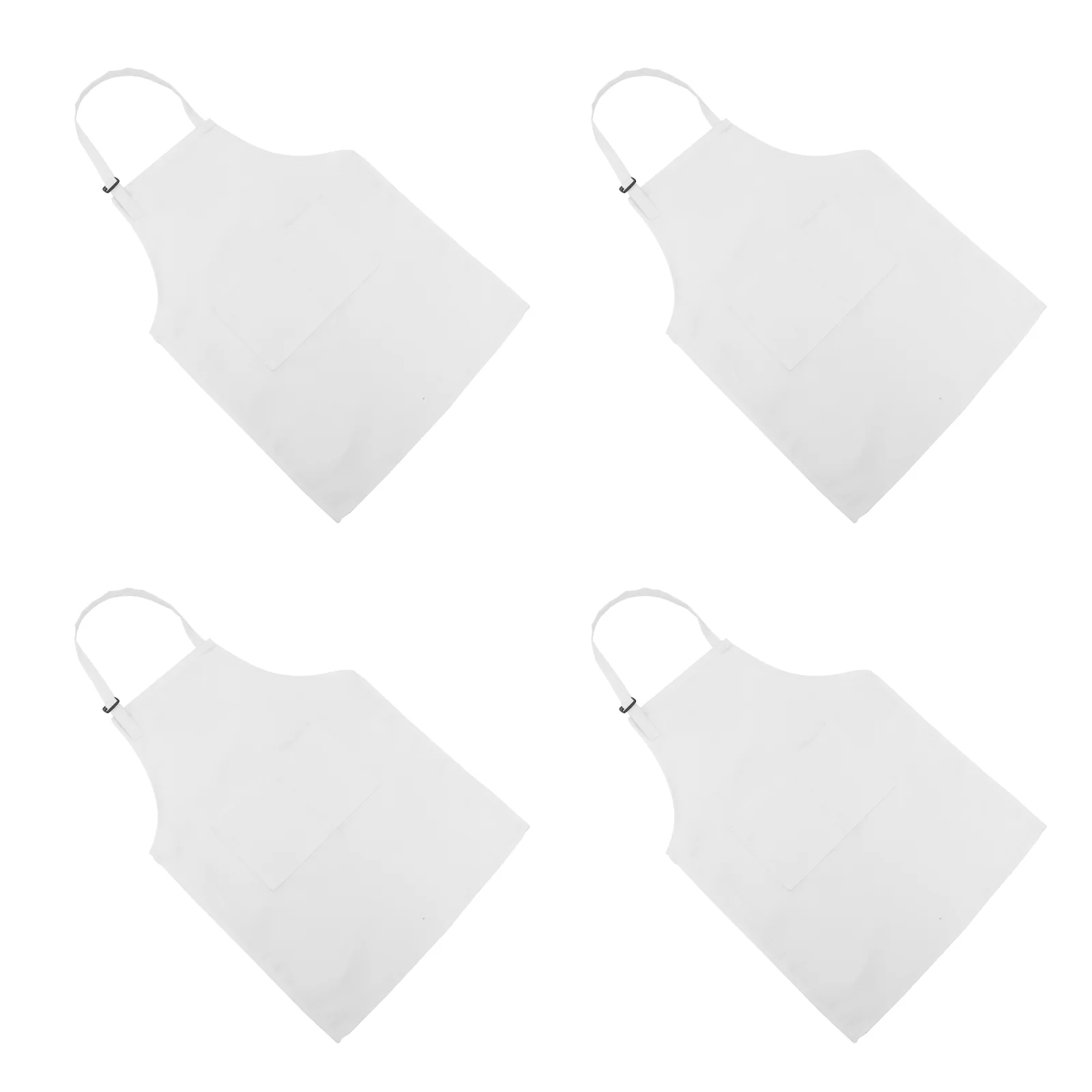 4 Pcs Kindergarten Apron Adjustable Children's 4pcs/pack White Size Kids Painting Toddlers Multi-function Multi-use