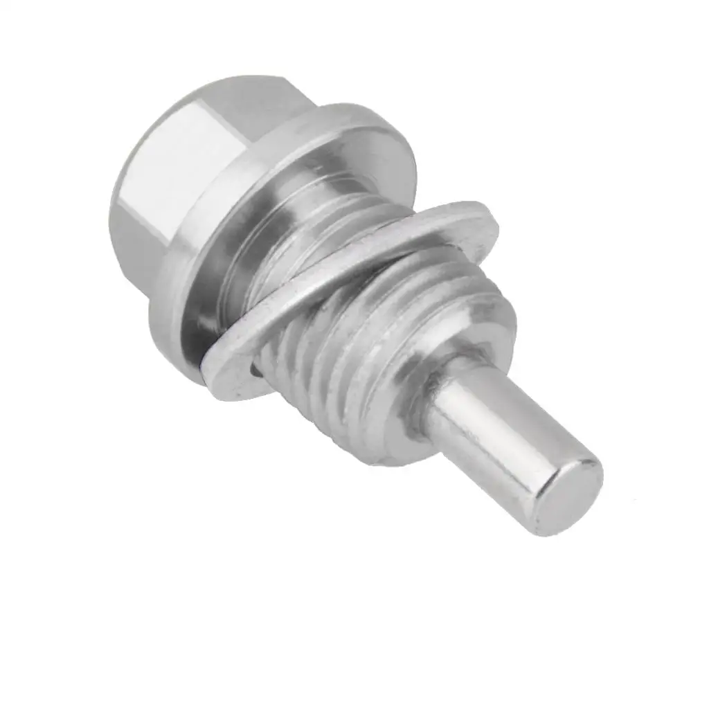 M14X1.5 Geanodiseerde magnetische motoroliecarter / aftapplug zilver