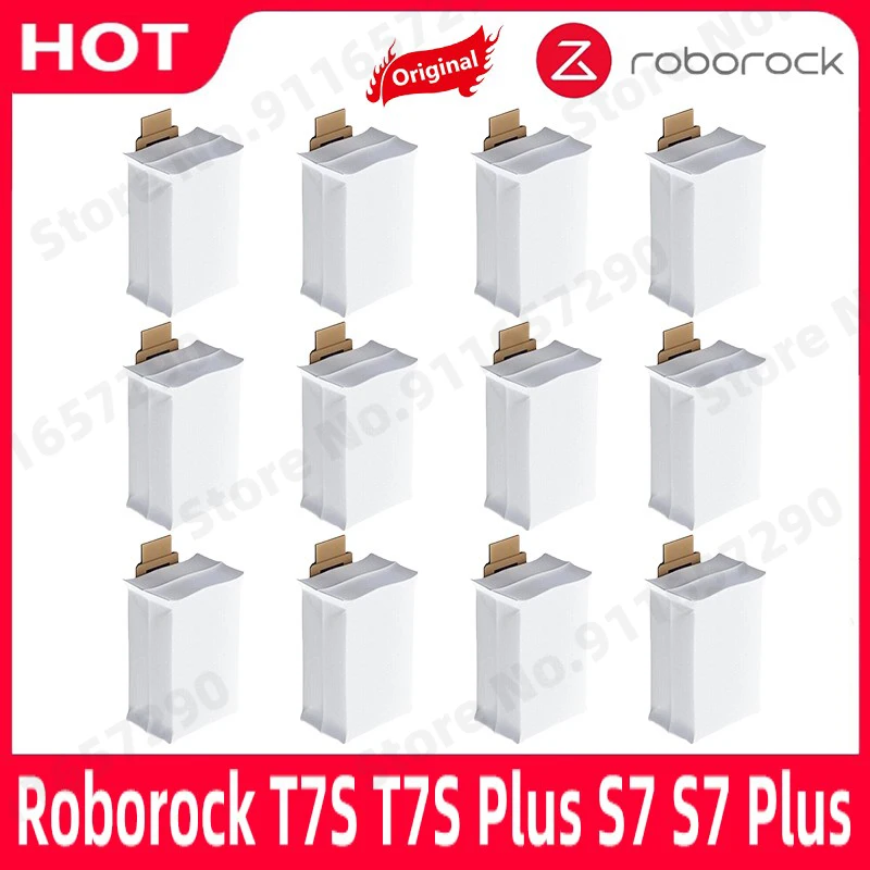 Original Roborock T7S T7S Plus S7 Plus Dust Bags Vacuum Cleaner Dust Bag Household Sweeper Cleaning Tool Replacement Accessories