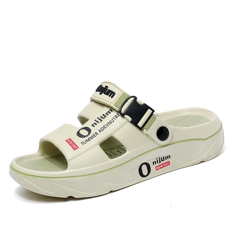 الصيف شبشب رجالي الصنادل في الهواء الطلق الشاطئ مريحة لينة الشرائح قباقيب أحذية للحديقة غير رسمية جديد الرجال النساء داخلي المنزل النعال #3