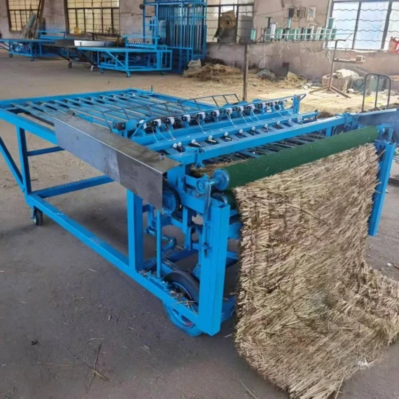 Multifunctional Livestock Shed Shading Straw Curtain Machine Agricultural Breeding Straw Mat Weaving Machine Highway