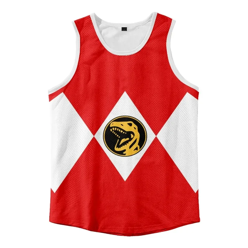 Mighty Morphin 3D Digital Print mens tank tops shirt hip hop summer gym vest bodybuilding tank top men singlet fitness clothing