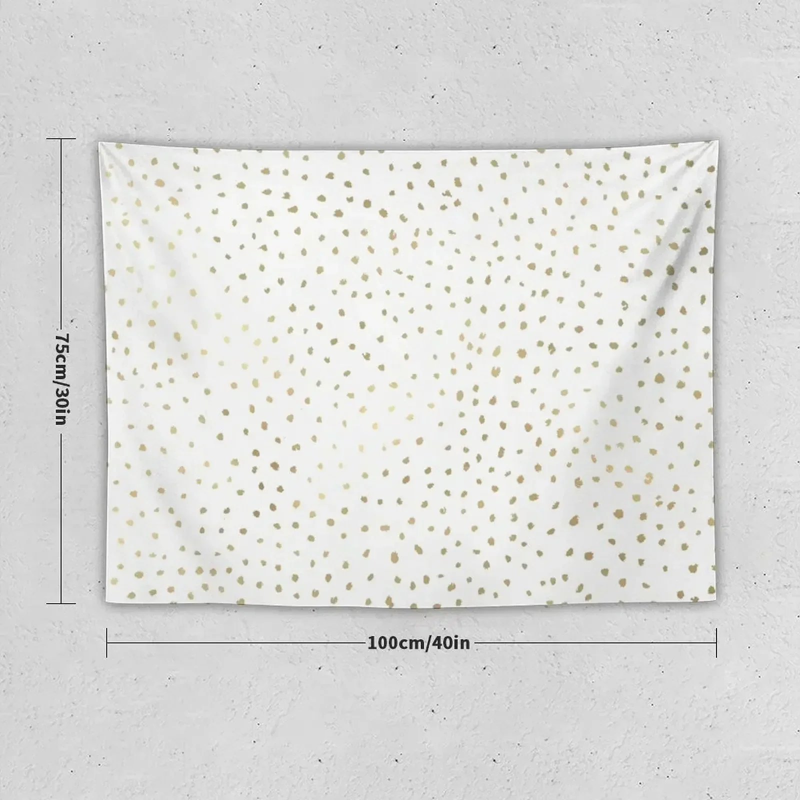 Dotted Gold and White Tapestry Christmas Decoration Wall Hanging Decor Bed Room Decoration Tapestry