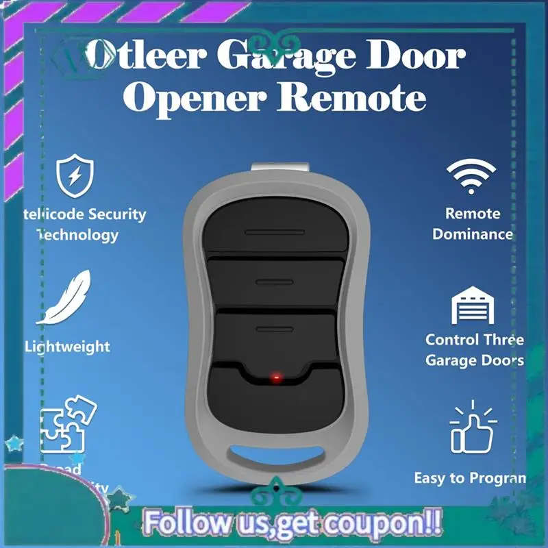 

Upgraded 2Pcs For Genie Intellicode Garage Door Remote For All Genie Intellicode Garage Door Openers,G3T-BX G3T-R 3-Button Garag