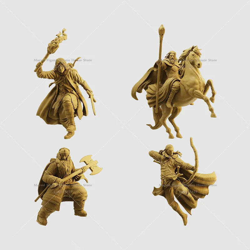 1/64 1/43 1/35 escala escena en miniatura muñeca Aragorn Gandalf Gmli Legolas películas de fantasía épica sin panel blanco Mini figura masculina