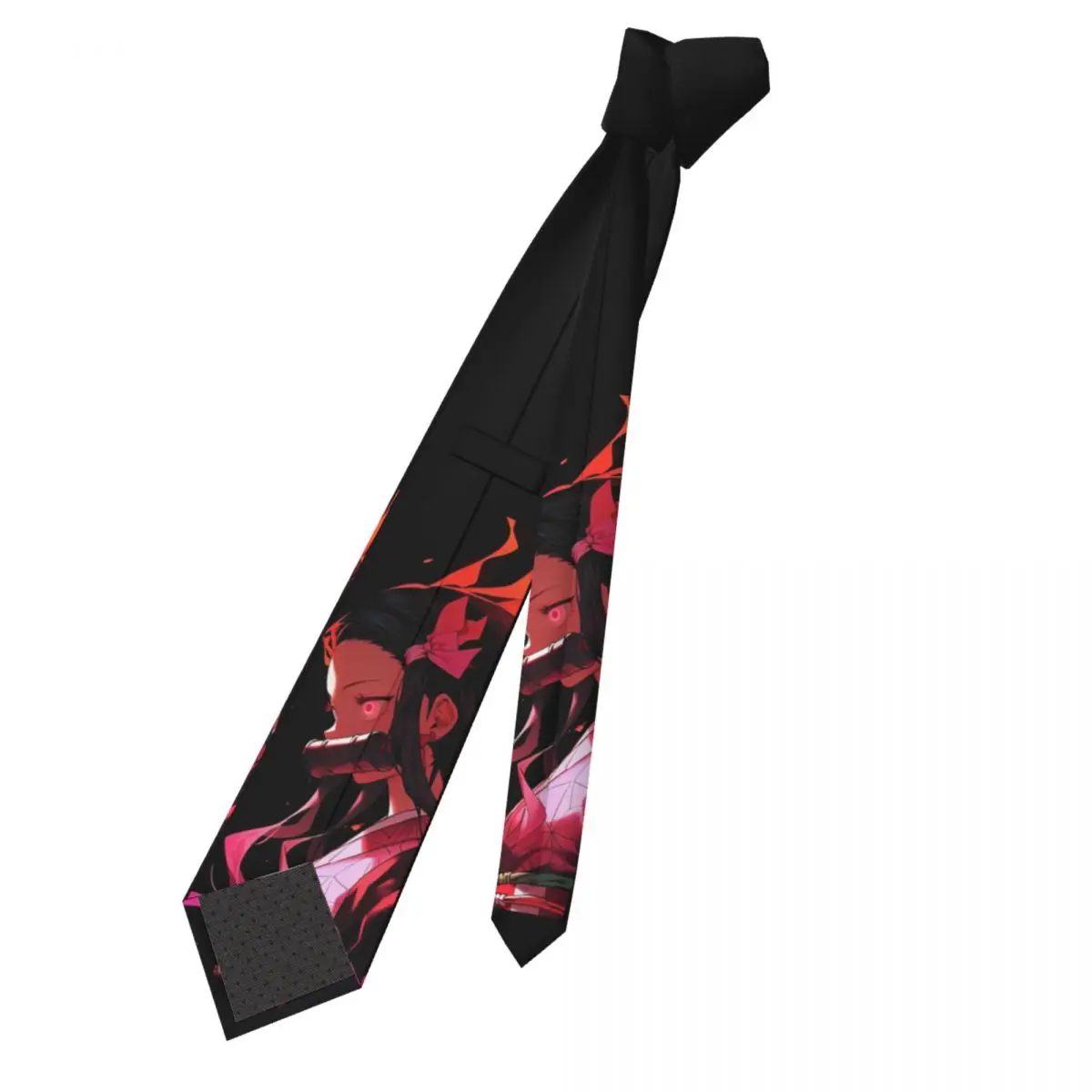 Demon Slayer Anime Stropdas Mannen Vrouwen Slanke Polyester 8 cm Smalle Nezuko Kamado Stropdassen voor Heren Shirt Accessoires Das Party