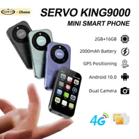 SERVO KING9000 4G LTE Mini Smartphone Android 16GB ROM Dual SIM Face Unlock Camera WiFi Play Store 3.0" Pocket Small Cellphone