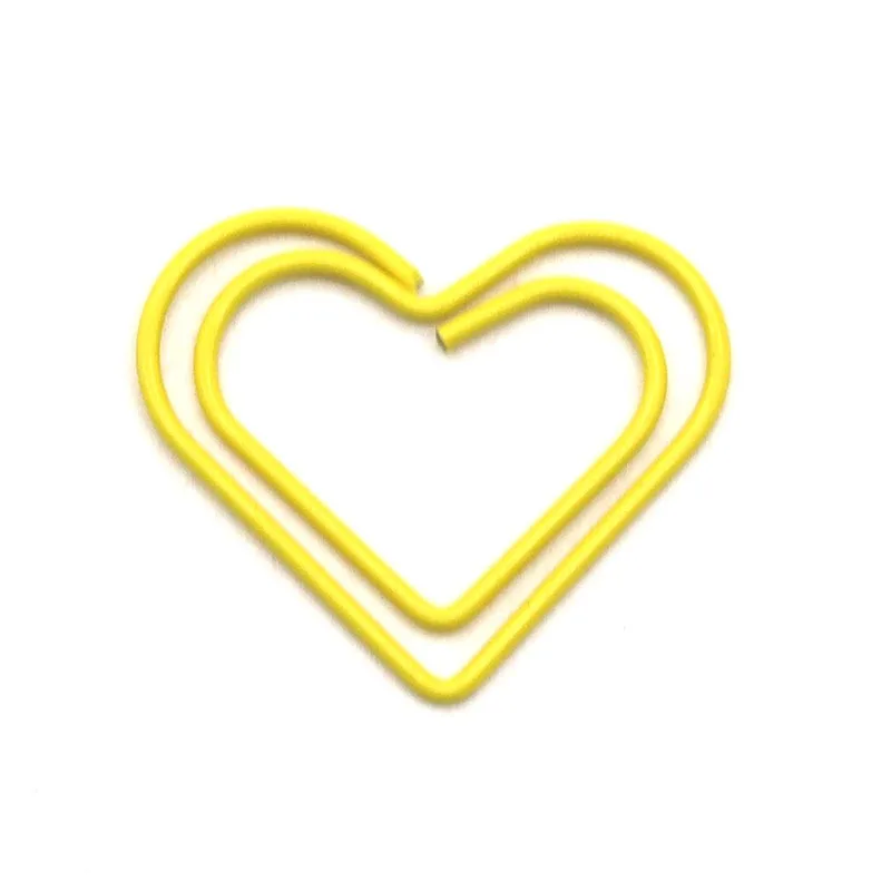 20pcs/set Colorful Heart Shaped Paper Clips Office Clip for File Organization Cute Scrapbook Journal Paper Clips Gift Desk Decor