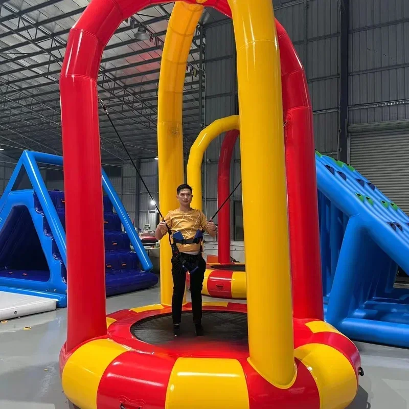 Children's PVC inflatable trampoline Internet celebrity inflatable bungee jumping single bounce bed