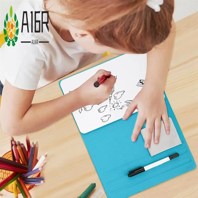 

A16R-Portable Small Whiteboard, Reusable Mini Magnet Dry Erase Board With Marker Wipe Cloth Magnetic Dry Erase Board